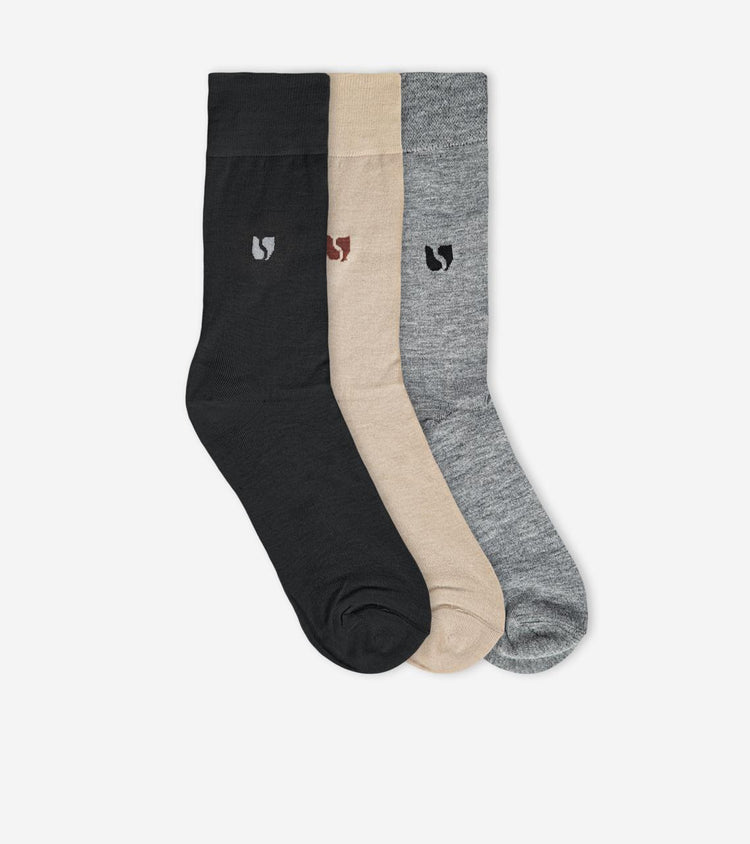 Men's 3-Pack Crew Length Socks US-HS-5310
