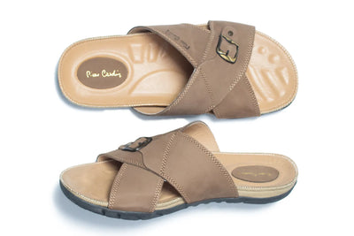 Casual Slippers for Men, leather chappal for men, Shoes, Men, Pierre Cardin