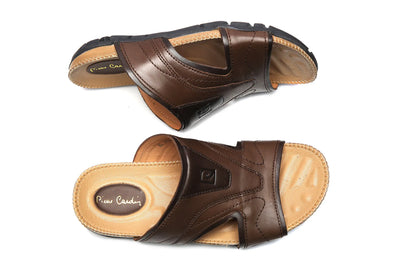 Casual Slippers for Men, leather chappal for men, Shoes, Men, Pierre Cardin