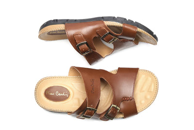 Casual Slippers for Men, leather chappal for men, Shoes, Men, Pierre Cardin